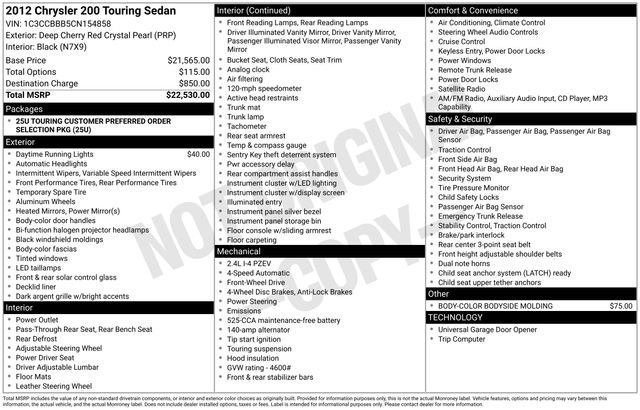 Used 2012 Chrysler 200 Touring image 4
