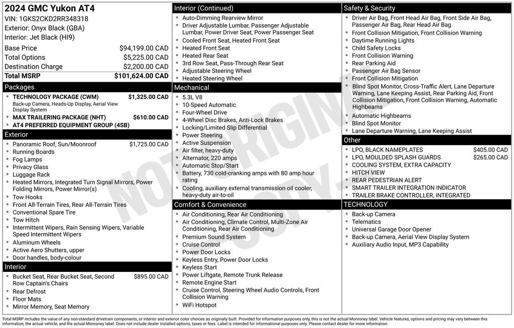 Used 2024 GMC Yukon AT4 w/ Technology Package AWD/4WD image 28