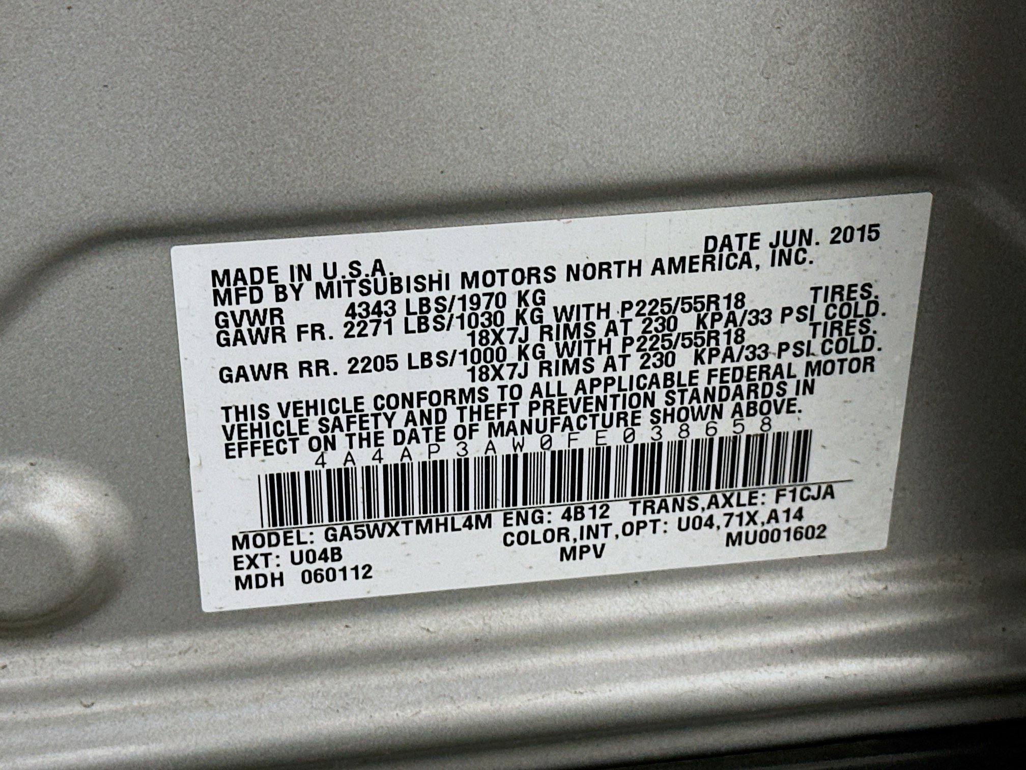 Used 2015 Mitsubishi Outlander Sport ES FWD image 12