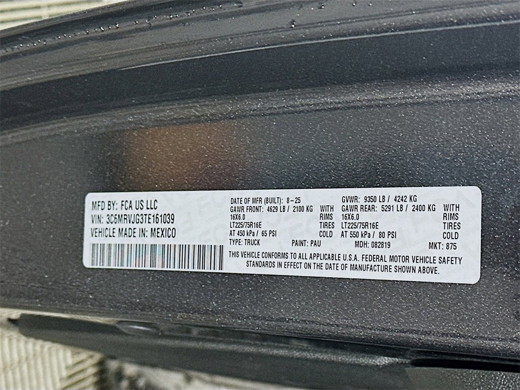 New 2026 RAM ProMaster 3500 w/ Quick Order Package 22G SLT image 19