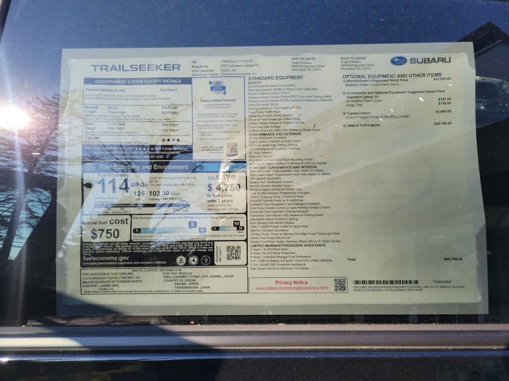 New 2026 Subaru Trailseeker AWD/4WD image 10