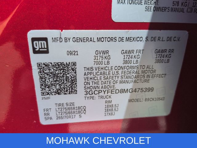 Used 2021 Chevrolet Silverado 1500 LT Trail Boss AWD/4WD image 33