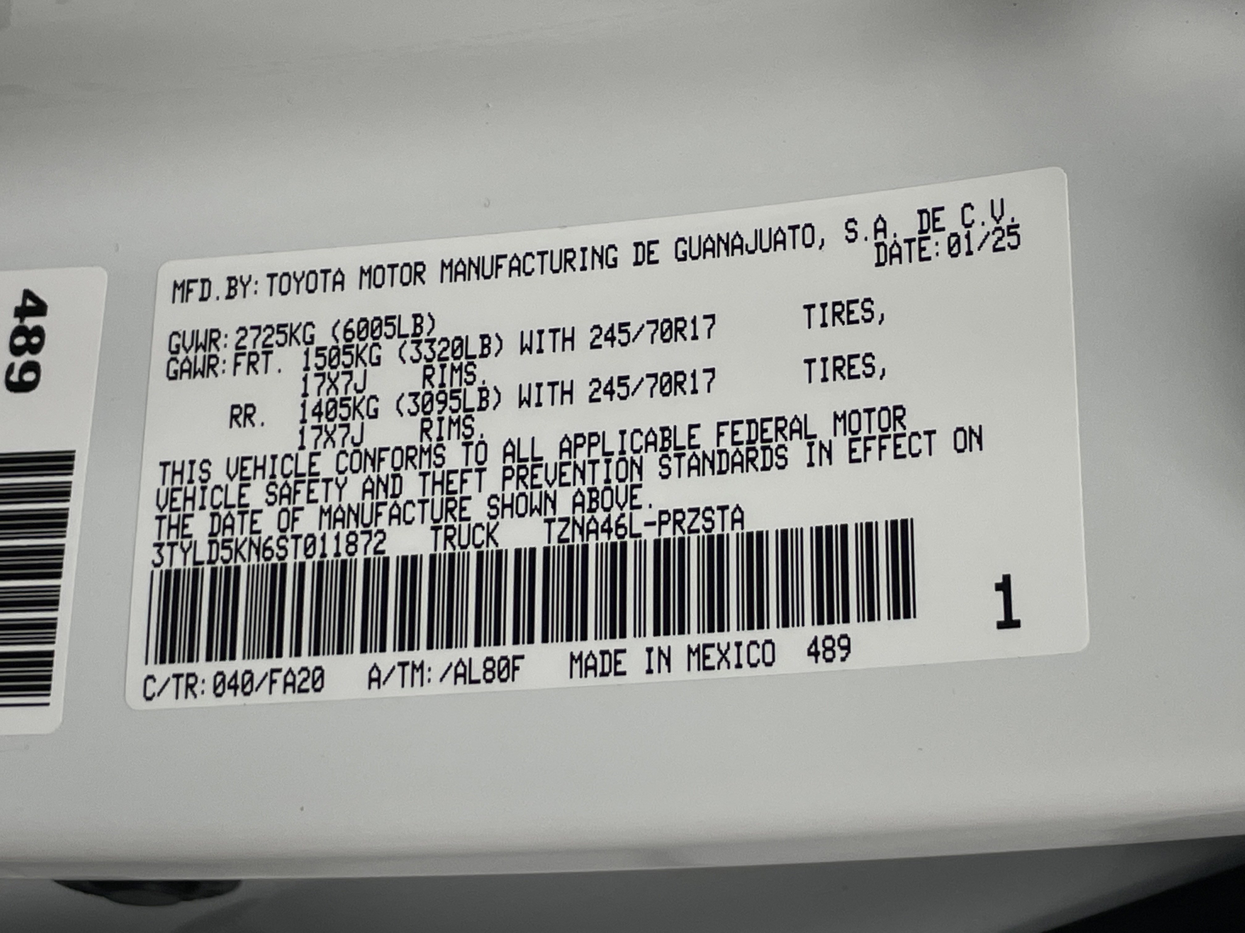 Certified 2025 Toyota Tacoma SR image 36