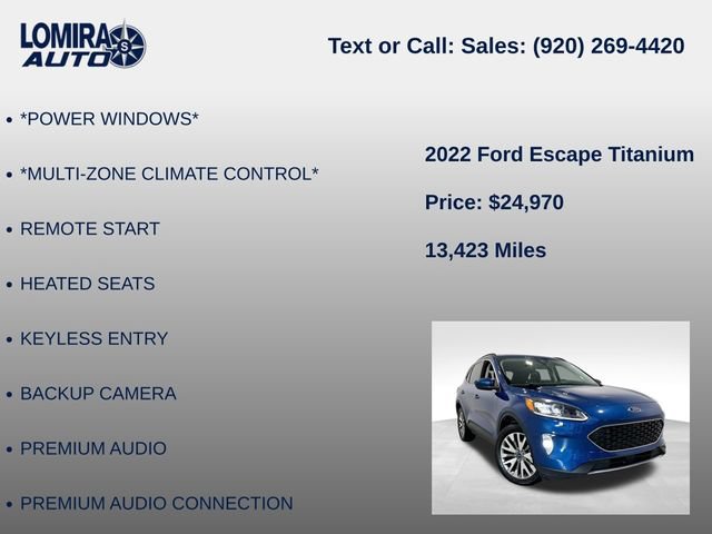 Used 2022 Ford Escape Titanium w/ Class II Trailer Tow Package AWD/4WD image 14