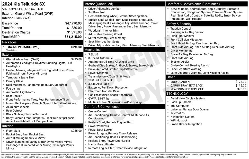 Used 2024 Kia Telluride SX w/ Towing Package image 2