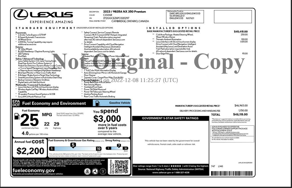 Used 2023 Lexus NX 350 AWD w/ Cold Area Package image 3