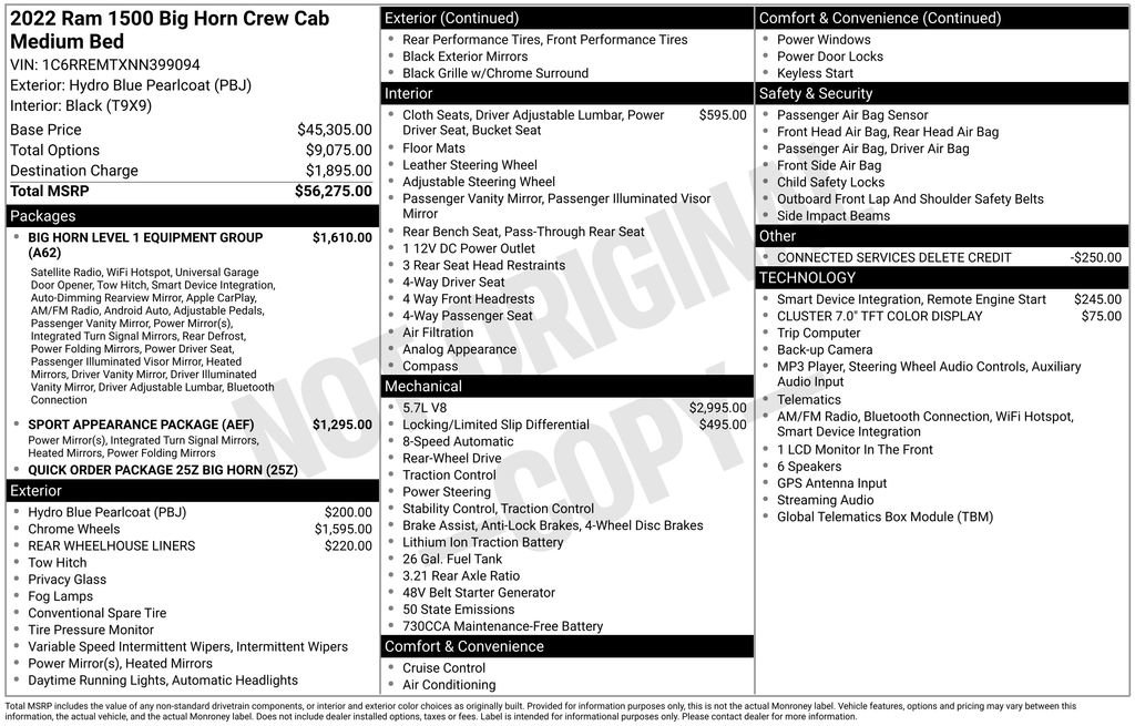 Used 2022 RAM 1500 Big Horn RWD image 34