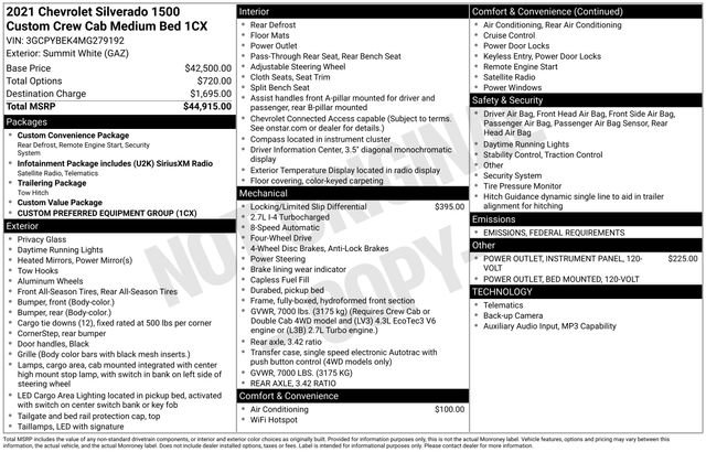 Used 2021 Chevrolet Silverado 1500 Custom image 2