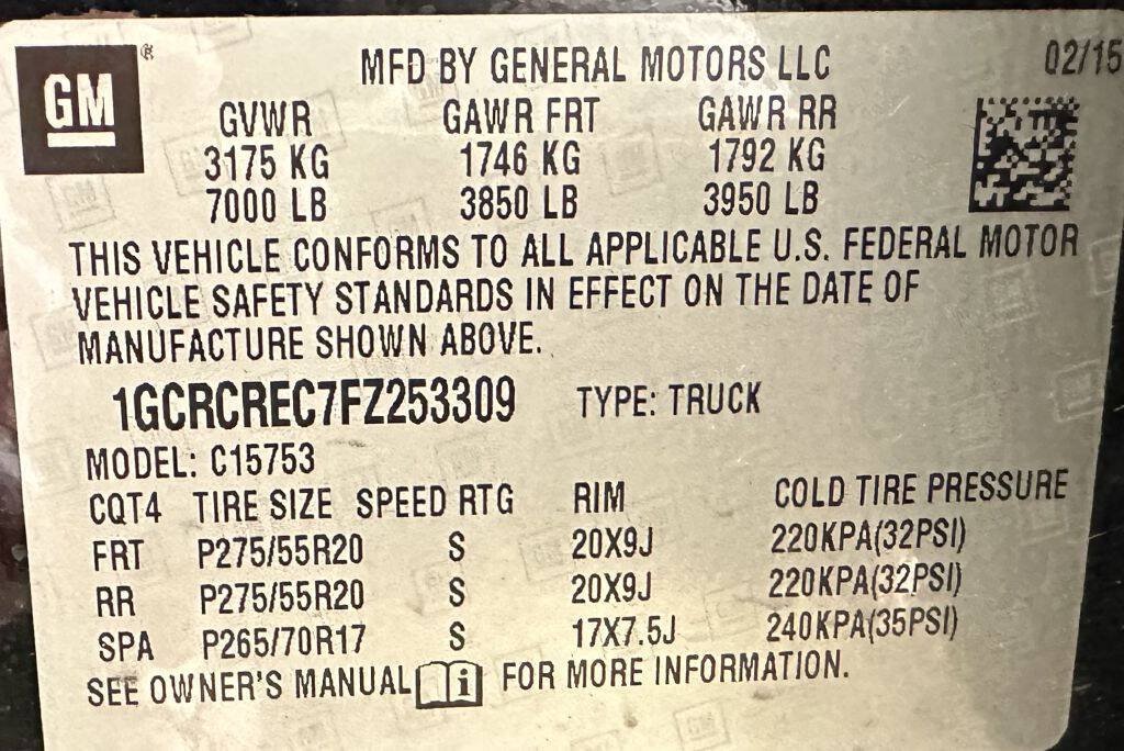 Used 2015 Chevrolet Silverado 1500 LT w/ Texas Edition, 1LT Trim