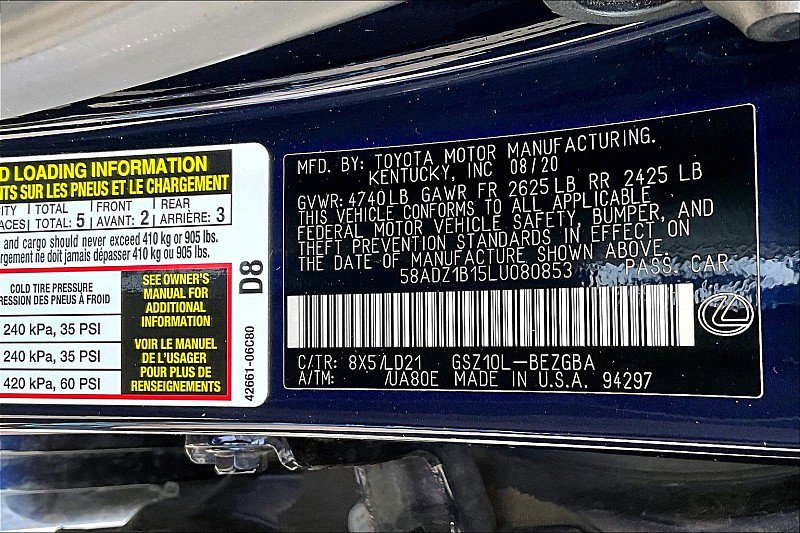 Used 2020 Lexus ES 350 w/ Premium Package FWD image 27