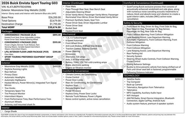 New 2026 Buick Envista Sport Touring w/ Convenience I Package FWD image 23