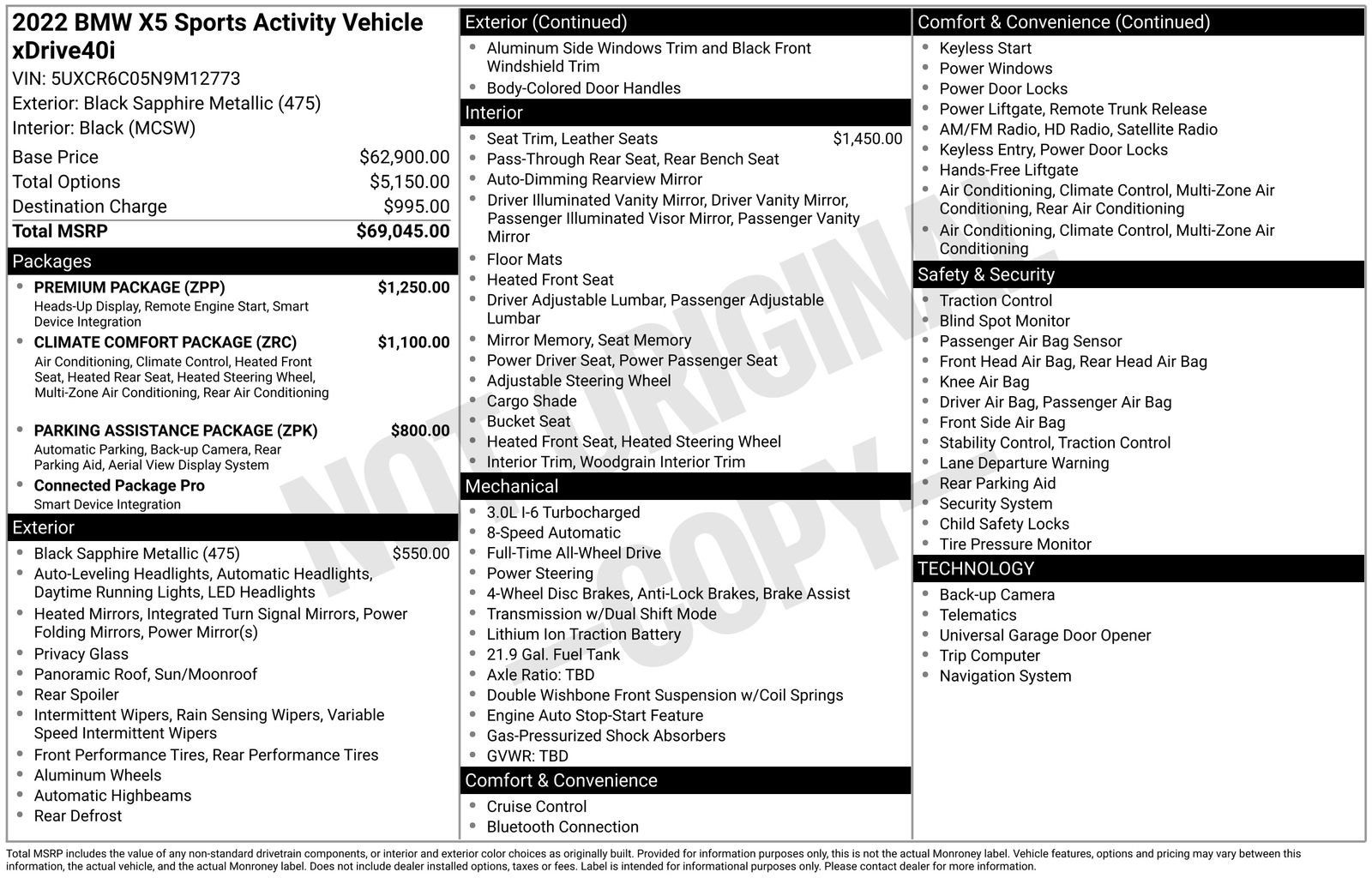 Used 2022 BMW X5 xDrive40i w/ Premium Package image 40