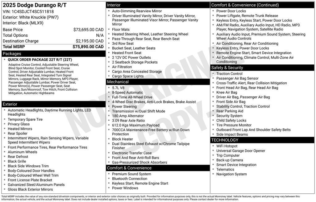 Used 2025 Dodge Durango R/T AWD/4WD image 39