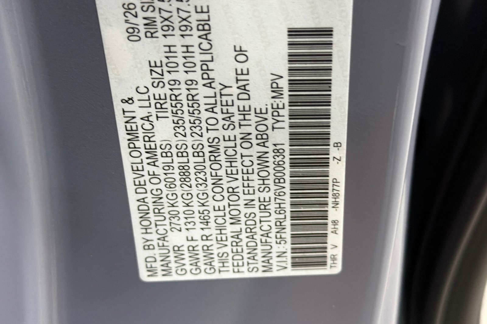 New 2027 Honda Odyssey Sport-L image 27