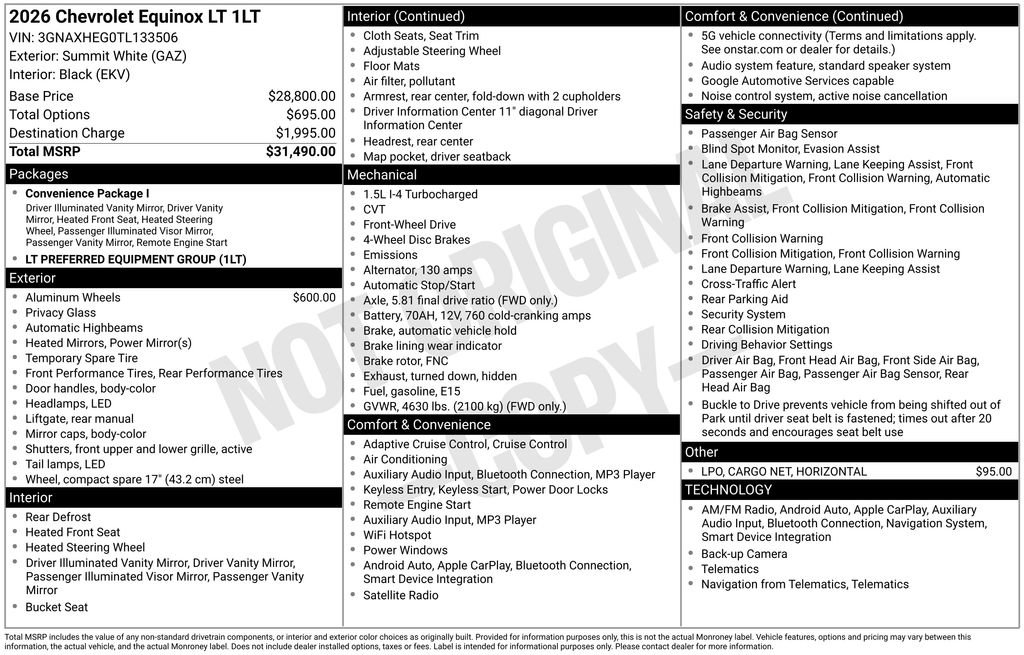 Used 2026 Chevrolet Equinox LT image 46