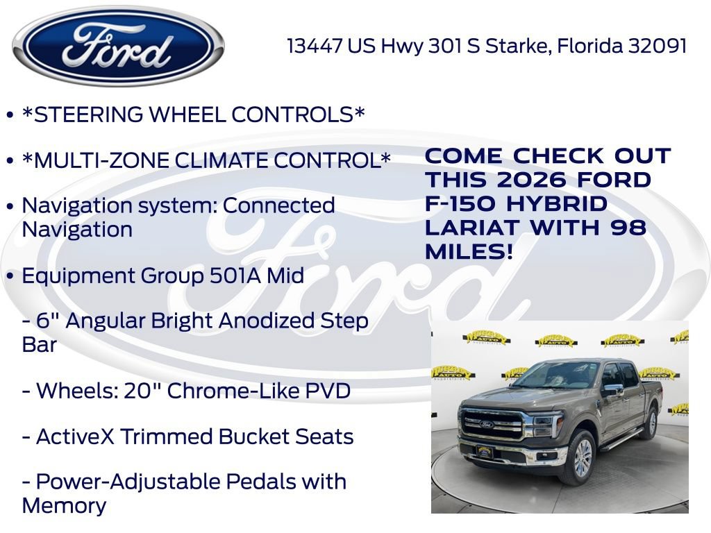 New 2026 Ford F150 Lariat w/ Equipment Group 501A Mid AWD/4WD image 15