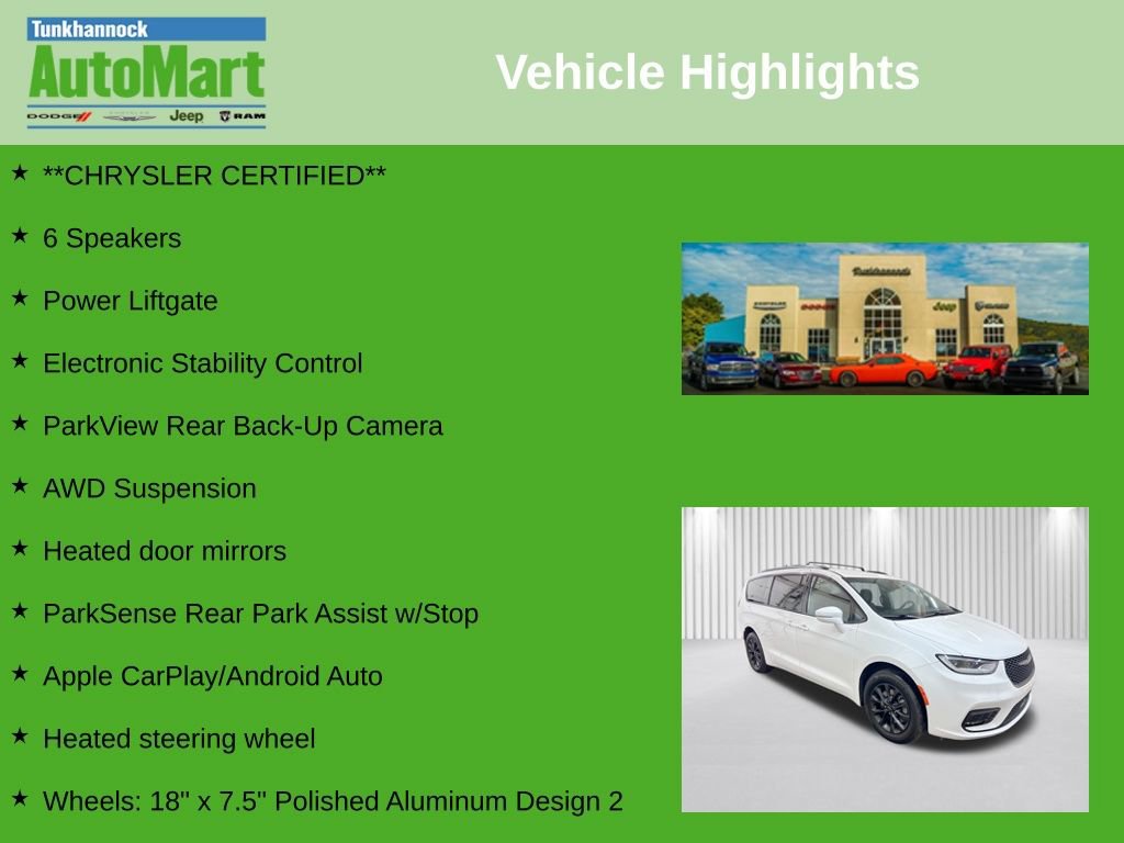 Certified 2022 Chrysler Pacifica Touring-L w/ S Appearance Package image 6