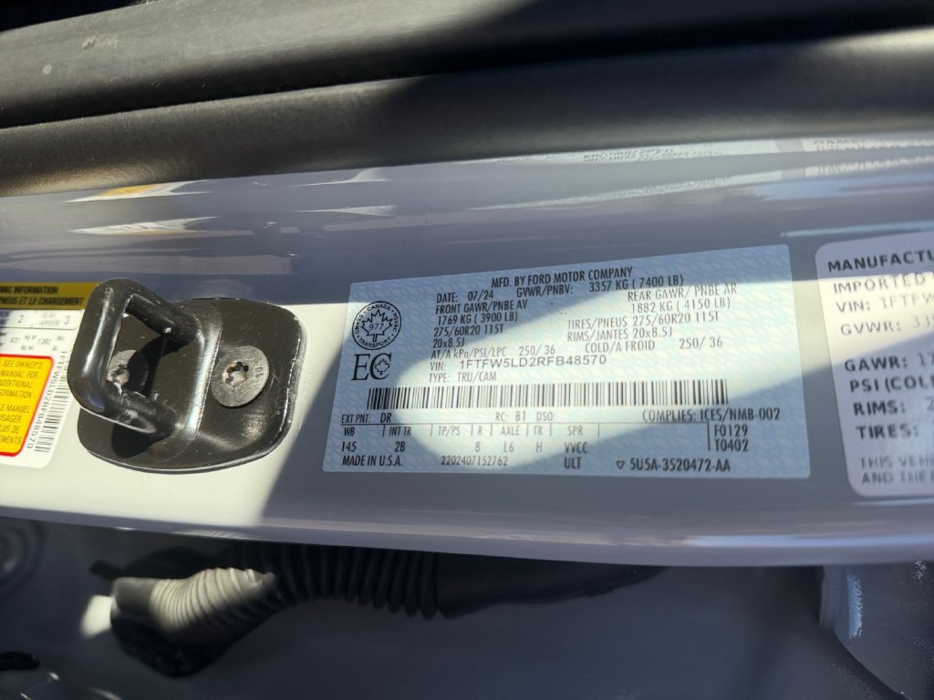 Used 2024 Ford F150 Lariat w/ Equipment Group 502A High AWD/4WD image 31