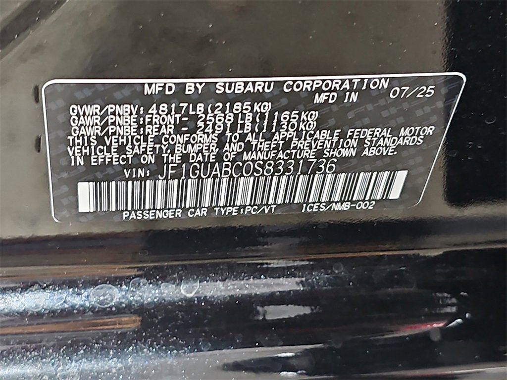 New 2025 Subaru Impreza 2.0i image 33