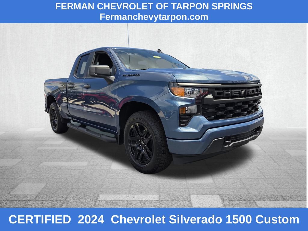 Certified 2024 Chevrolet Silverado 1500 Custom w/ Turbomax Blackout Package RWD image 1
