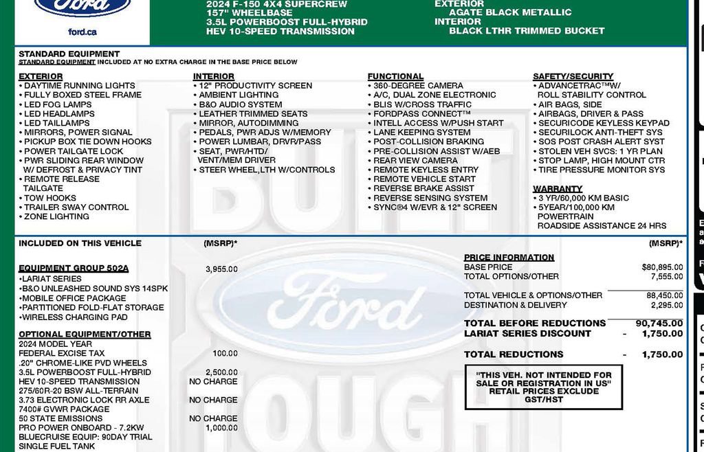 Used 2024 Ford F150 Lariat w/ Equipment Group 502A High image 3