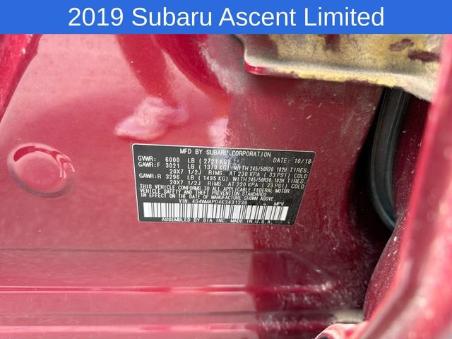 Used 2019 Subaru Ascent Limited AWD/4WD image 31