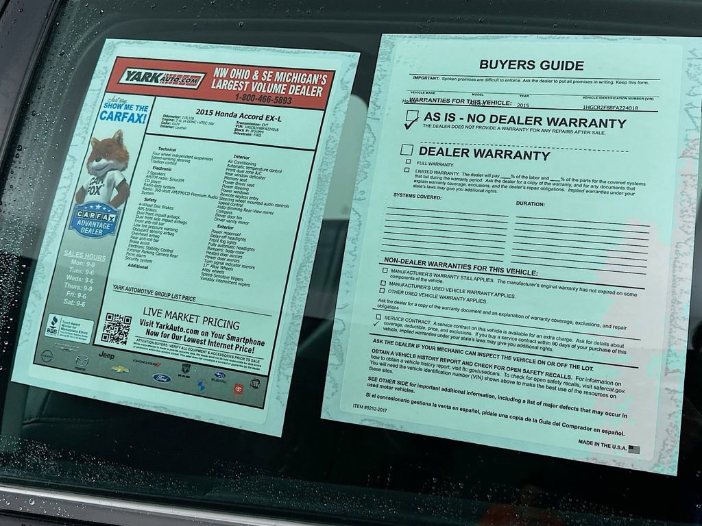 Used 2015 Honda Accord EX-L image 12