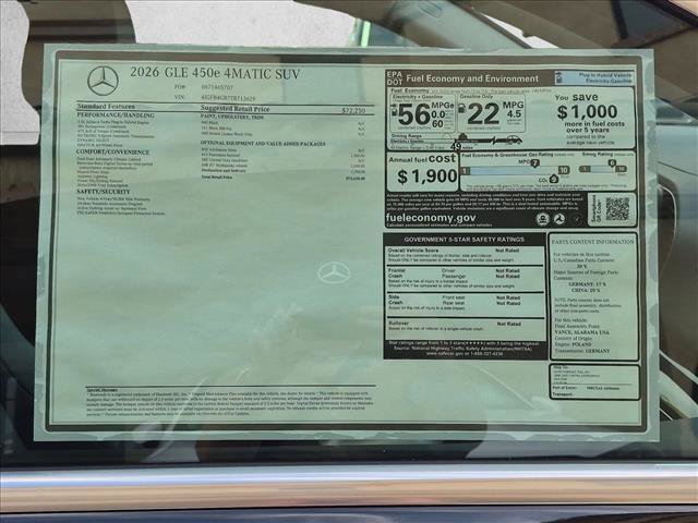 New 2026 Mercedes-Benz GLE 450e 4MATIC image 18