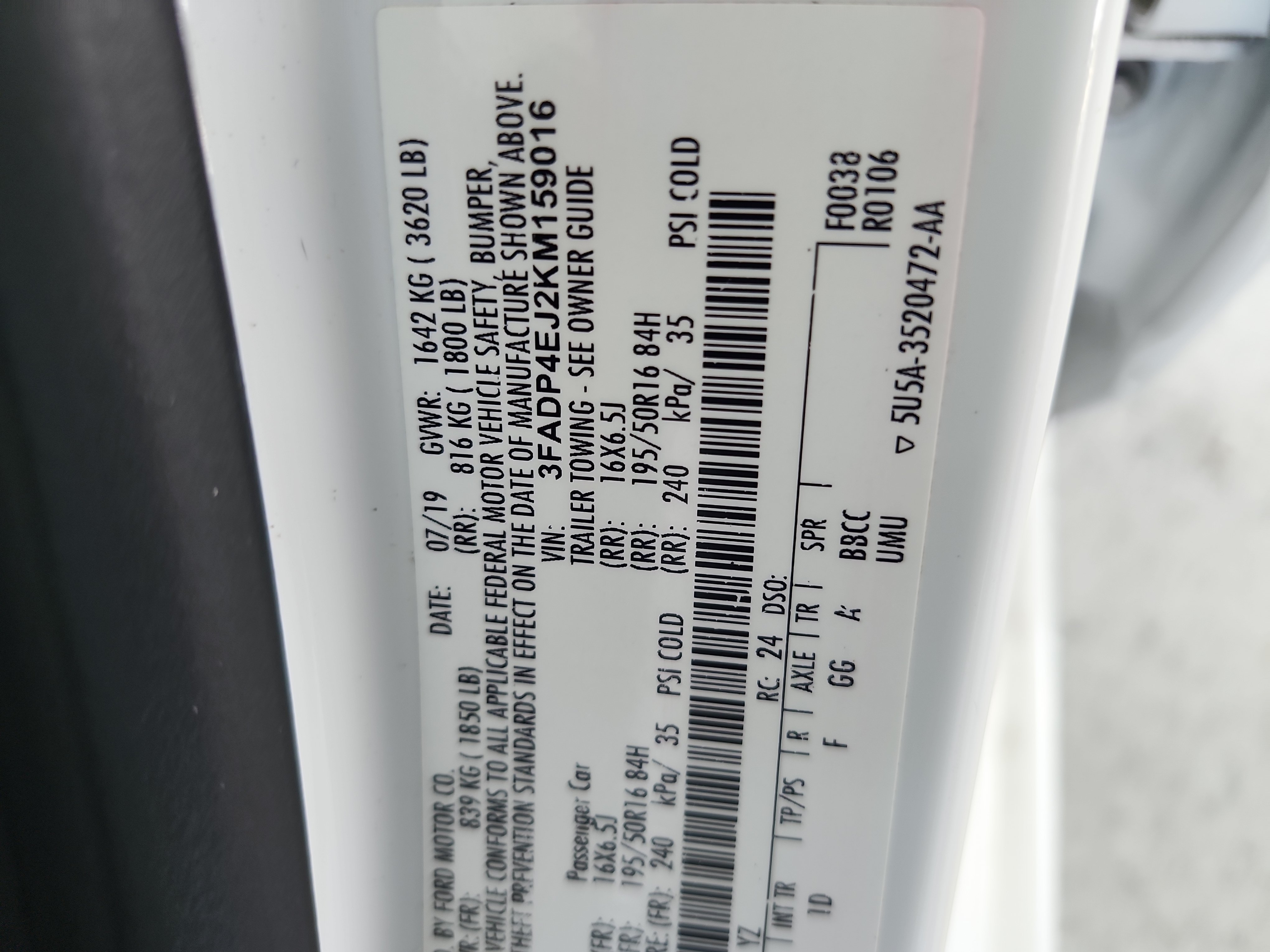 Certified 2019 Ford Fiesta SE FWD image 20