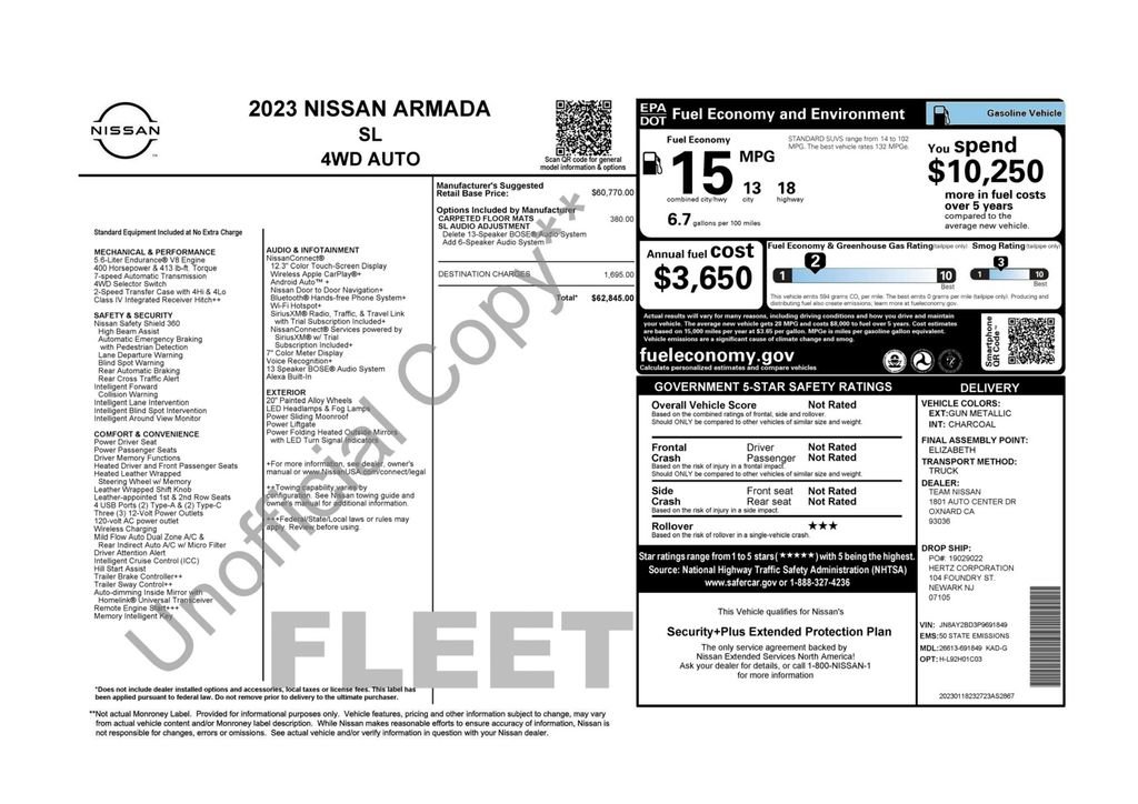 Used 2023 Nissan Armada SL image 3