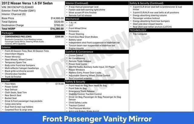 Used 2012 Nissan Versa SV w/ Convenience Pkg FWD image 56