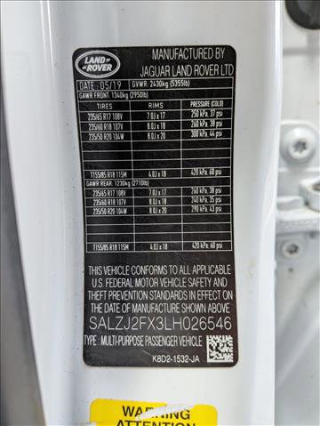 Used 2020 Land Rover Range Rover Evoque S AWD/4WD image 27