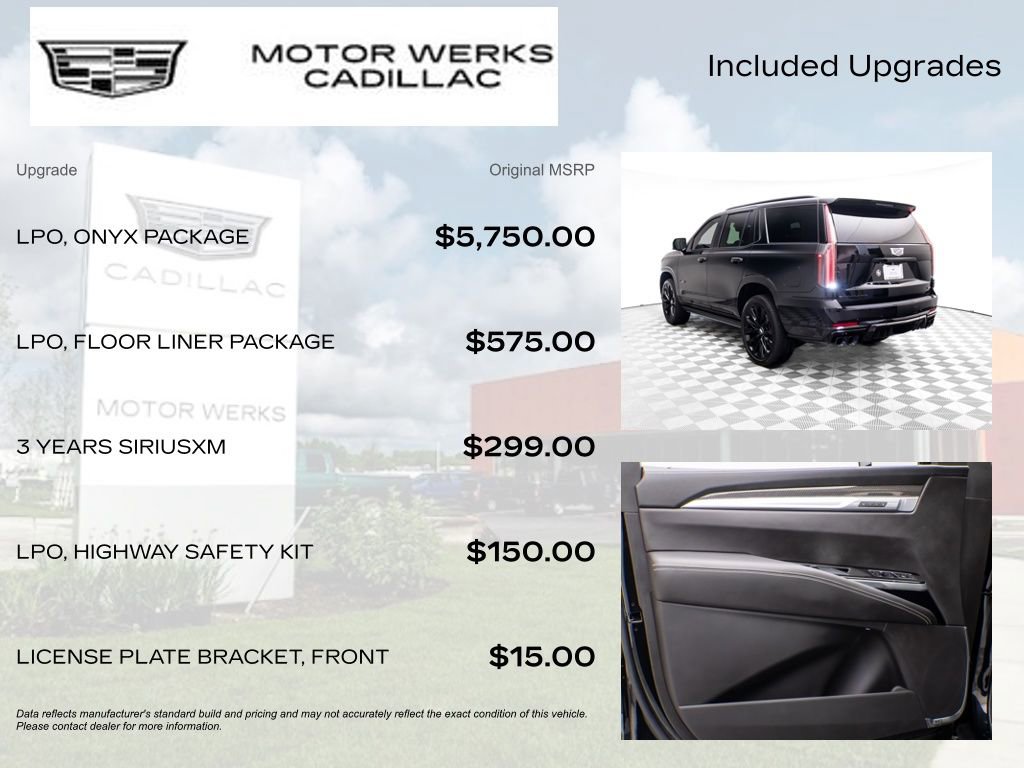 Certified 2025 Cadillac Escalade V w/ LPO, ONYX Package AWD/4WD image 8