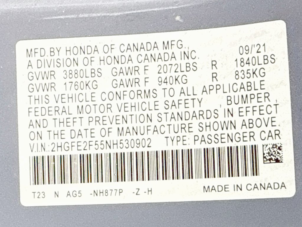 Used 2022 Honda Civic Sport image 33