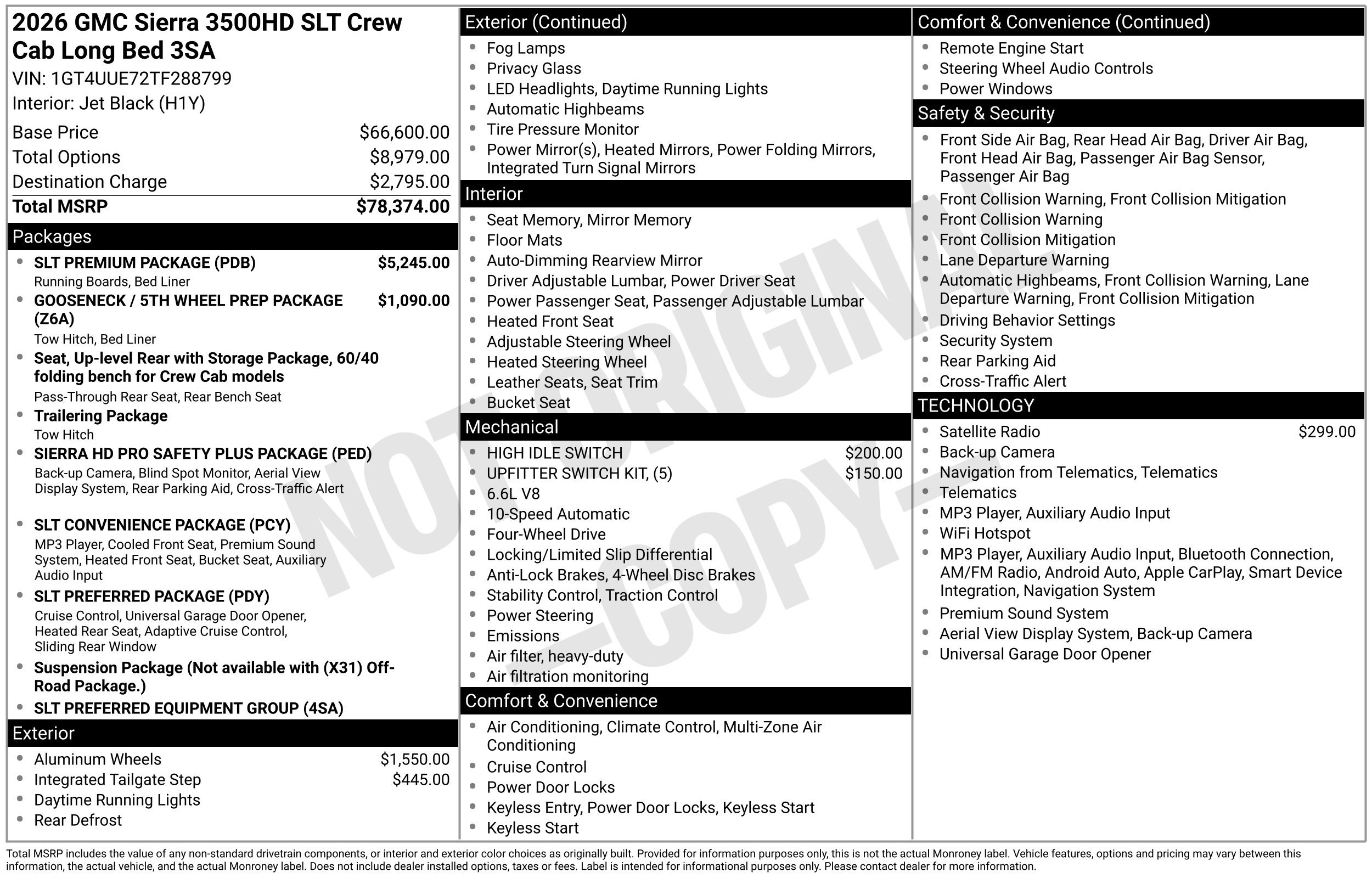 New 2026 GMC Sierra 3500 SLT w/ SLT Premium Package AWD/4WD image 3
