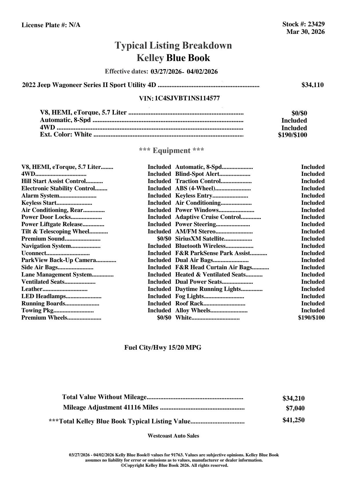 Used 2022 Jeep Wagoneer Series II image 5