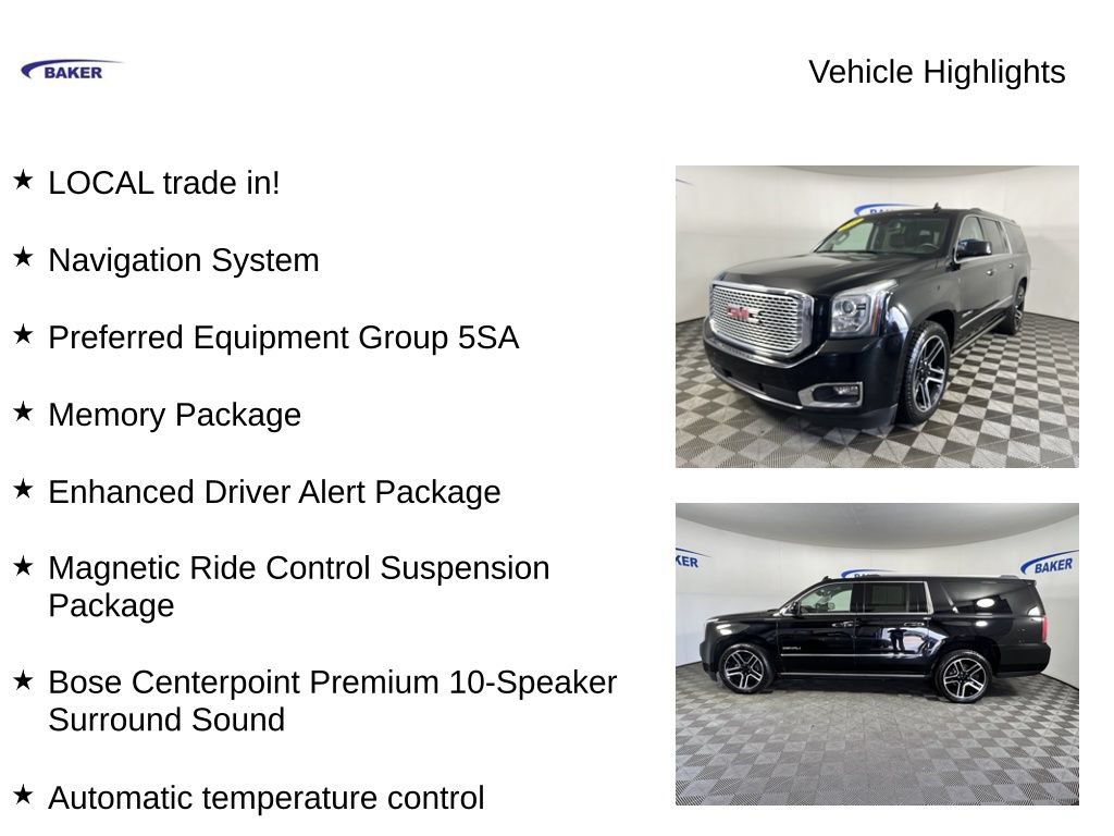 Used 2017 GMC Yukon XL Denali w/ Open Road Package AWD/4WD image 4