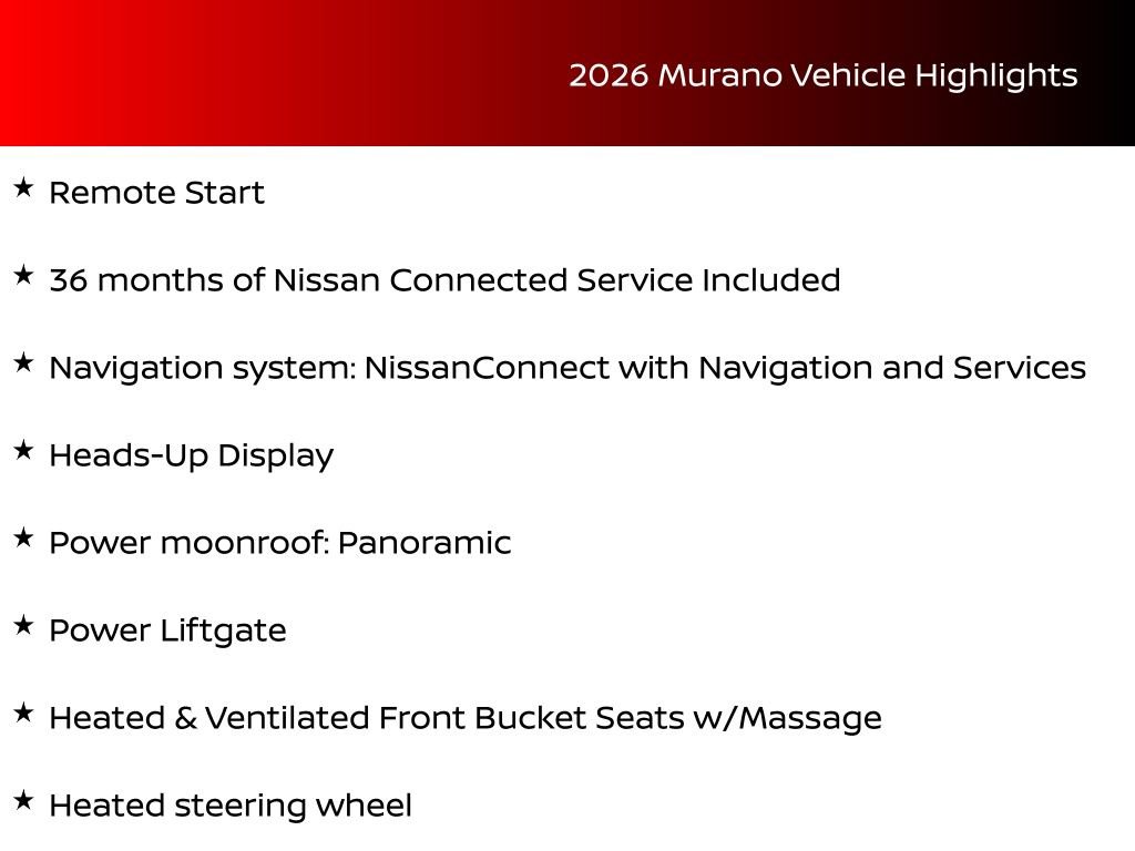 New 2026 Nissan Murano Platinum w/ Cargo Package image 9