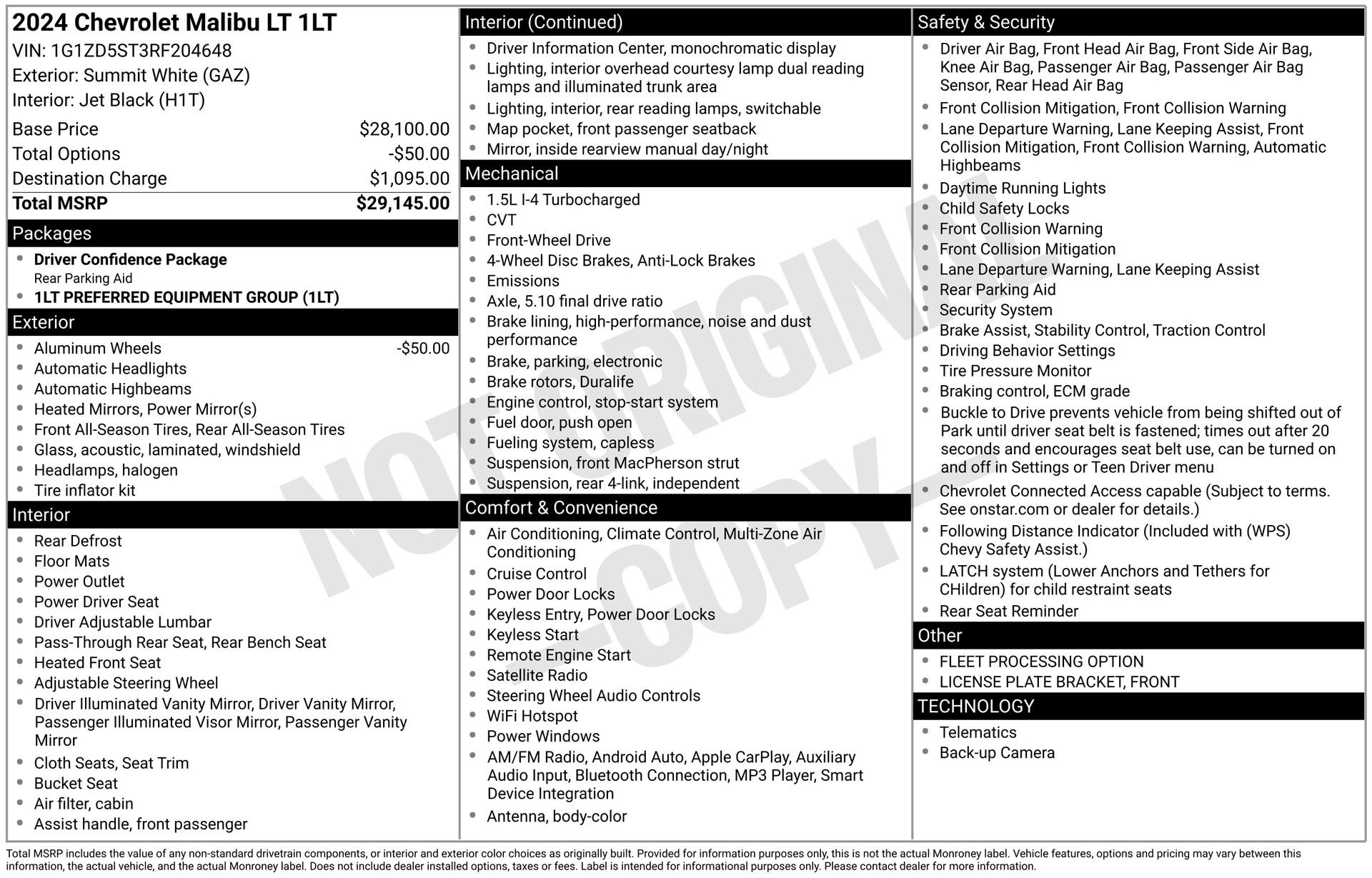 Used 2024 Chevrolet Malibu LT image 3