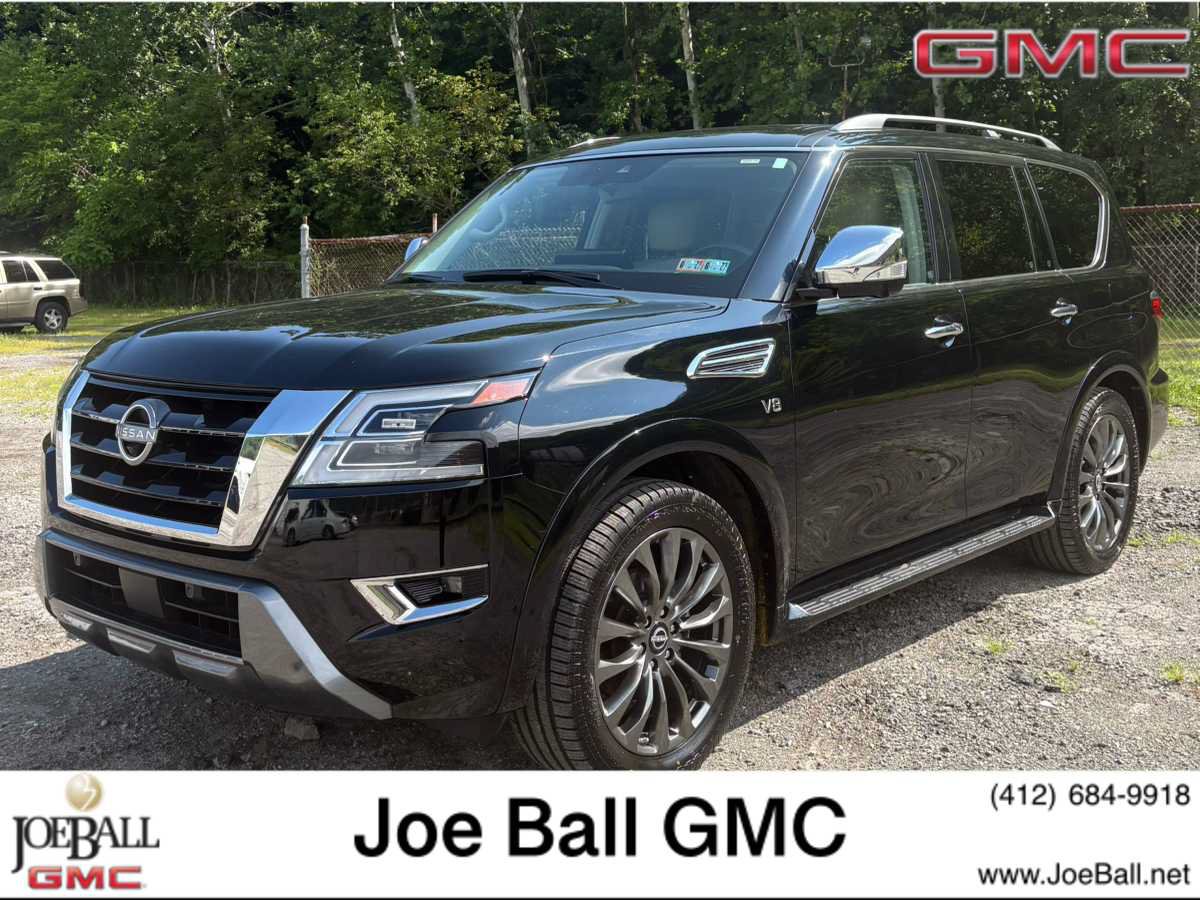 Used 2022 Nissan Armada Platinum w/ Captain's Chairs Package AWD/4WD video 1