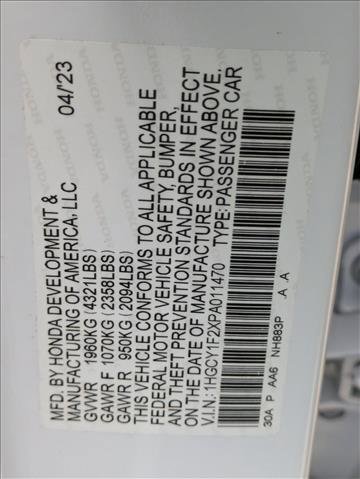 Certified 2023 Honda Accord LX image 23