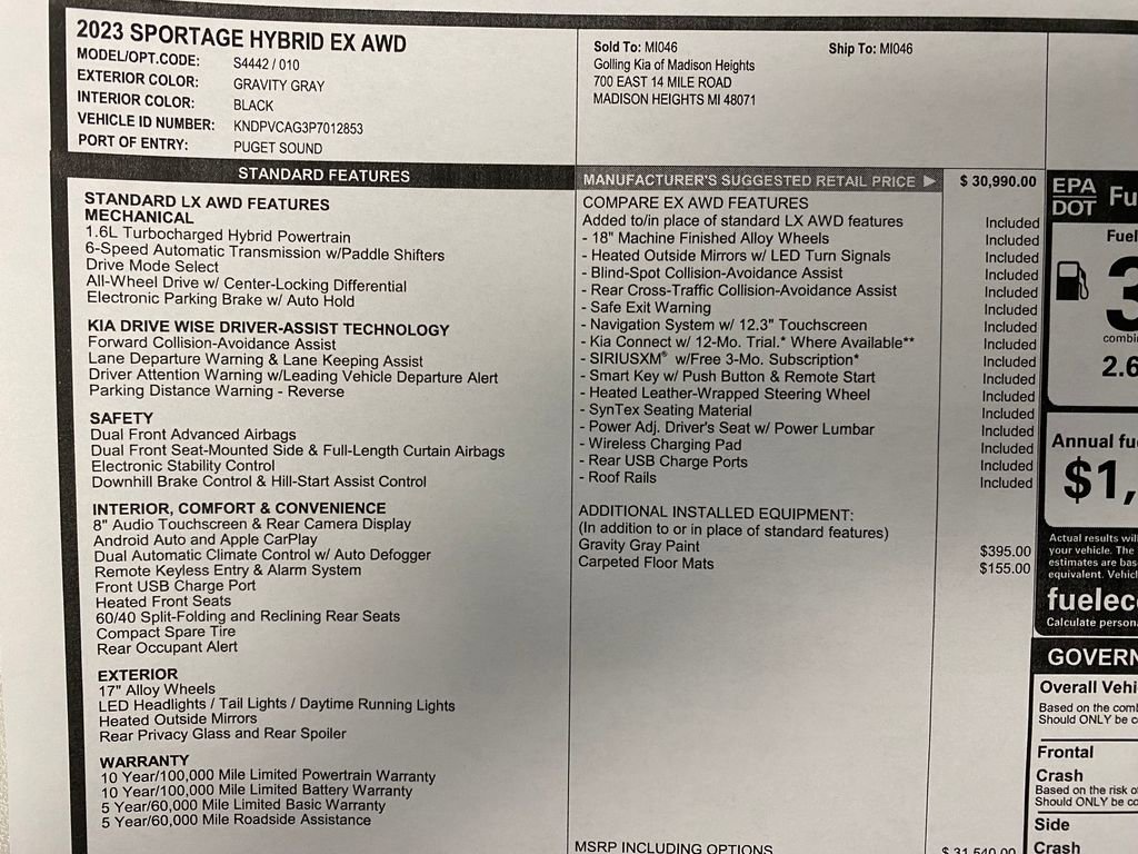 Used 2023 Kia Sportage EX image 31