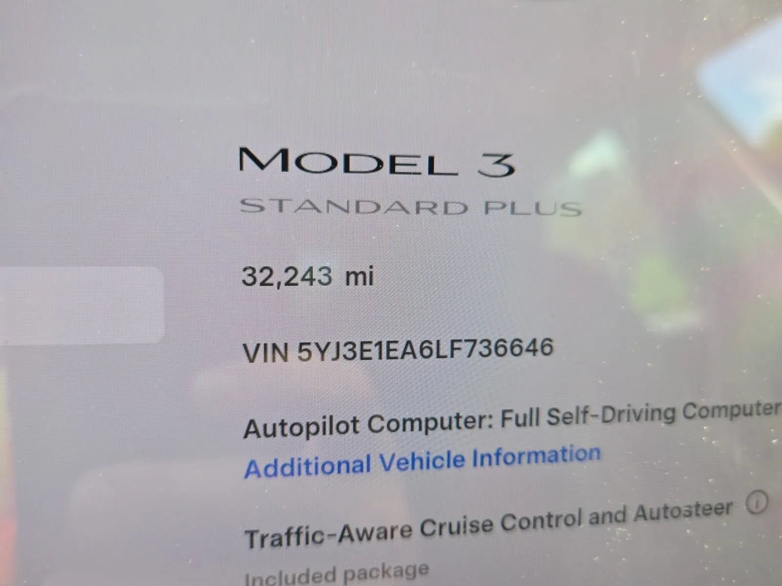Used 2020 Tesla Model 3 Standard Range Plus RWD image 5
