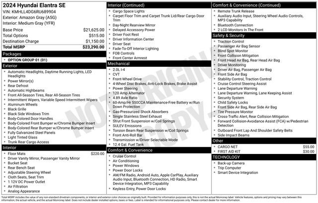 Used 2024 Hyundai Elantra SE FWD image 10