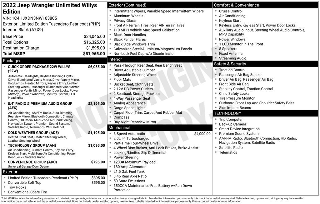 Certified 2022 Jeep Wrangler Unlimited Sport image 39