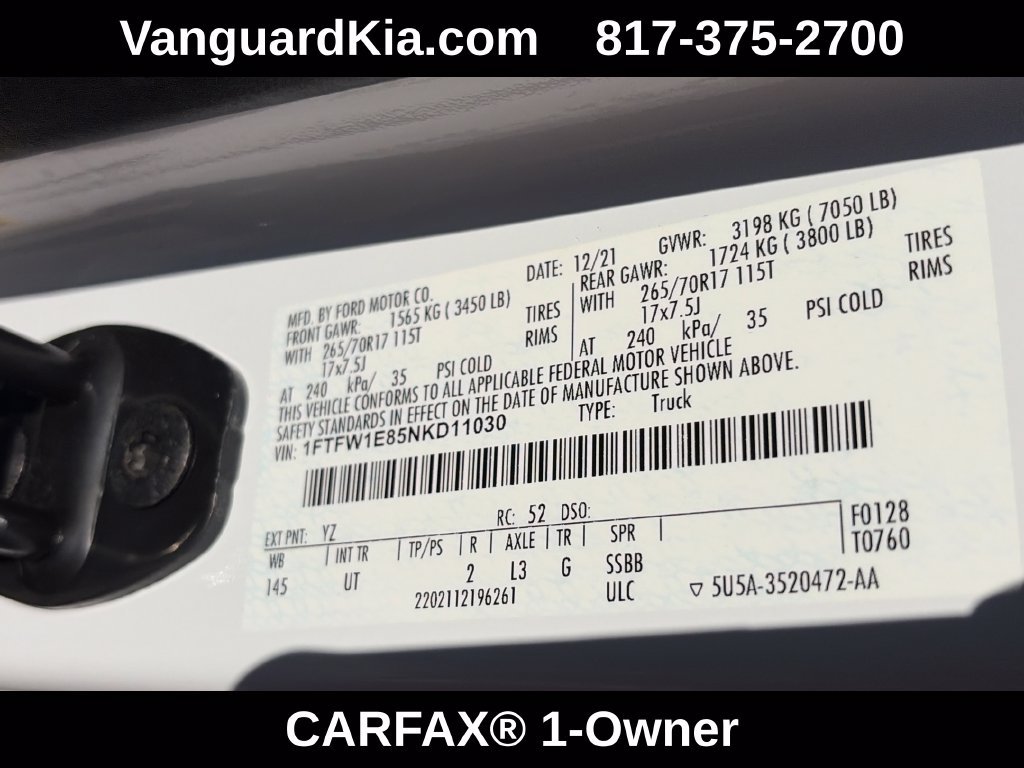 Used 2022 Ford F150 XLT w/ Equipment Group 301A Mid AWD/4WD image 34