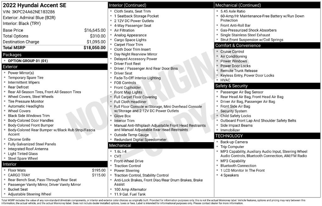 Used 2022 Hyundai Accent SE FWD image 36