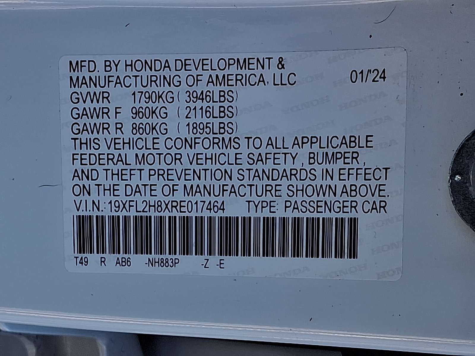 Certified 2024 Honda Civic Sport image 27