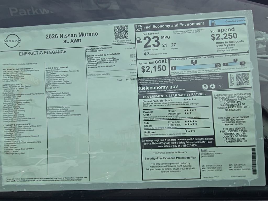 New 2026 Nissan Murano SL image 45