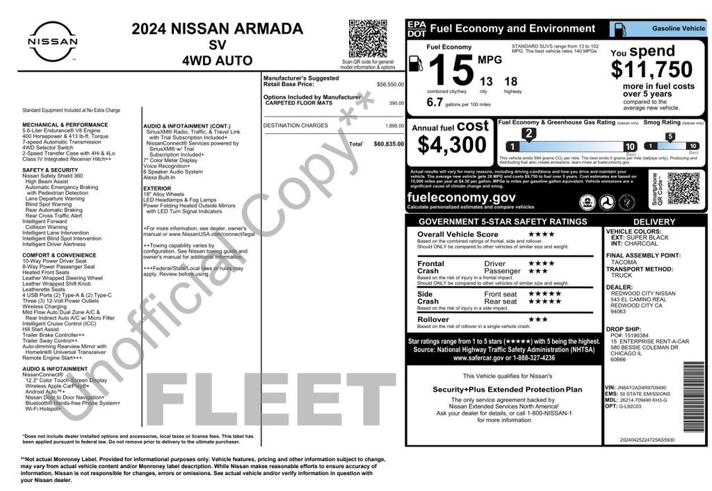 Used 2024 Nissan Armada SV AWD/4WD image 4
